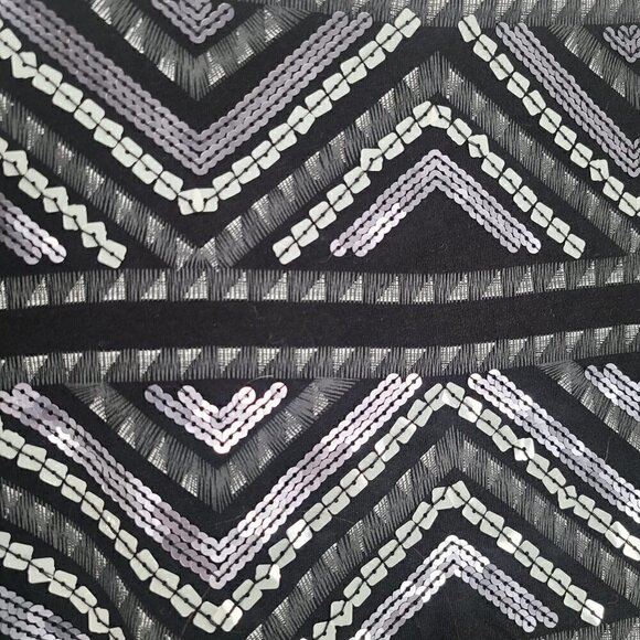 Express Black Sequin Embellished Mini Bodycon Skirt - Picture 3 of 6